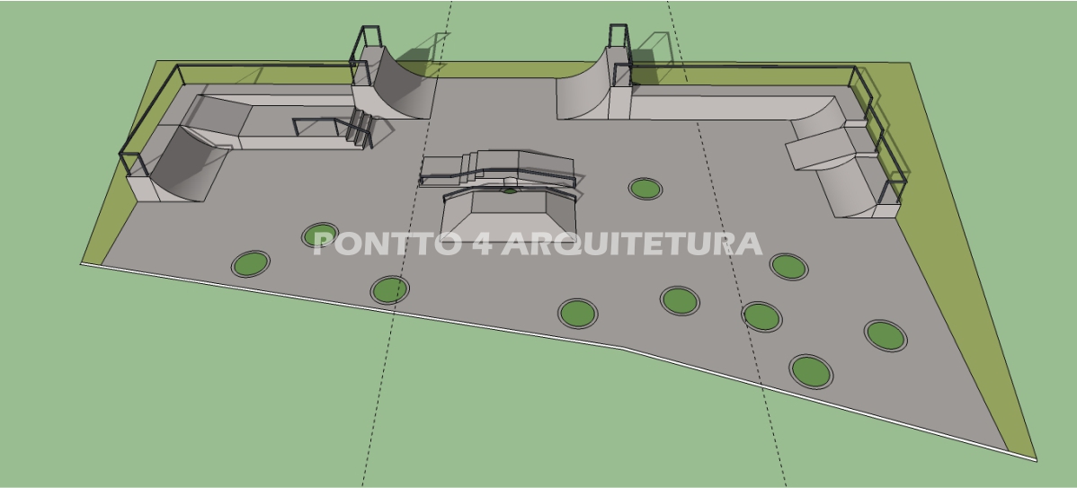 projeto pista skate patins bmx skate park